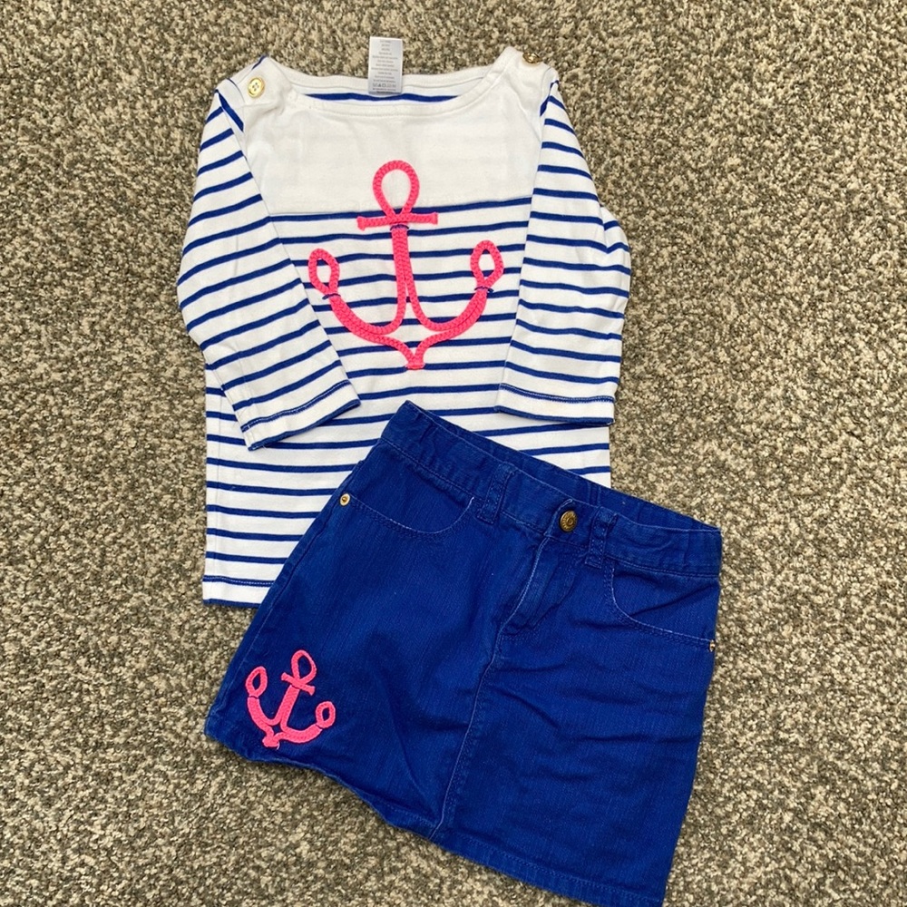 Gymboree Anchor skort set